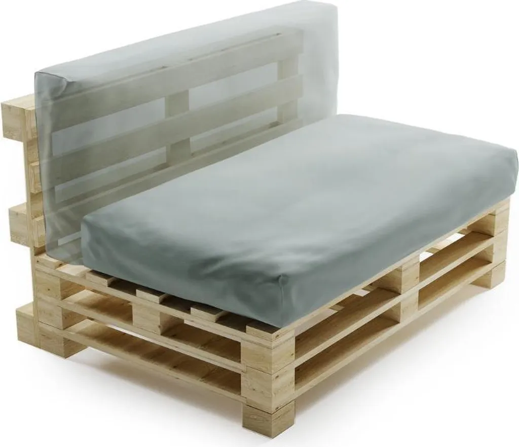 BANANAIR Cuscino per Bancali 120x60 cm Grigio Chiaro - Sfoderabile Outdoor