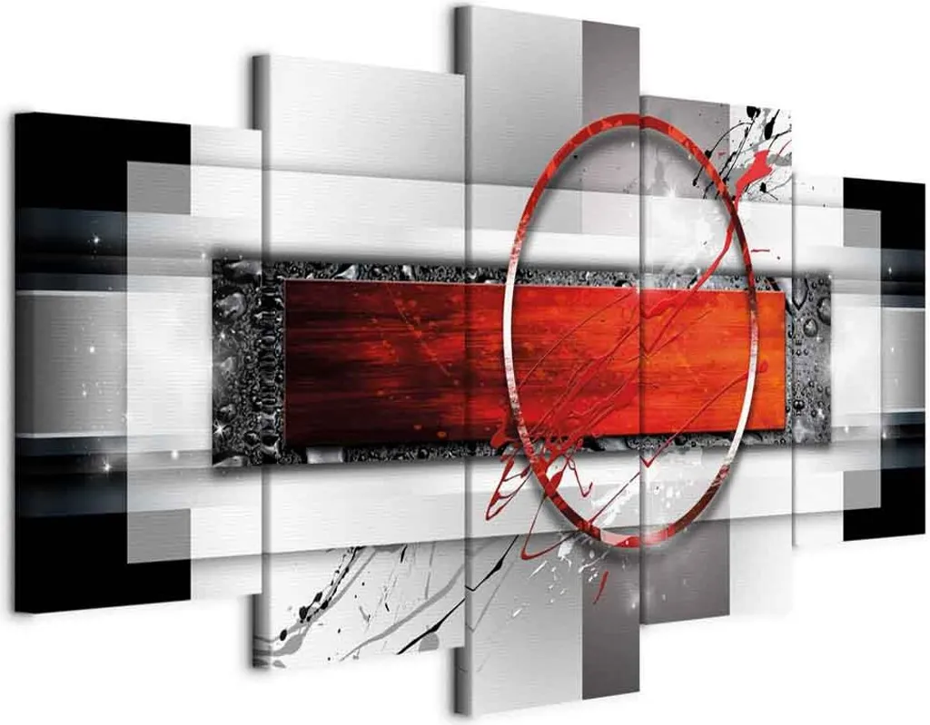 Quadro in tessuto non tessuto - Carmine missile 225x112,5 cm Astratto a-A-0052-b-n