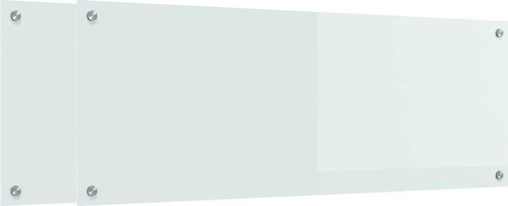 Küchenrückwand 2 pcs Weiß 110 x 40 cm Gehärtetes Glas