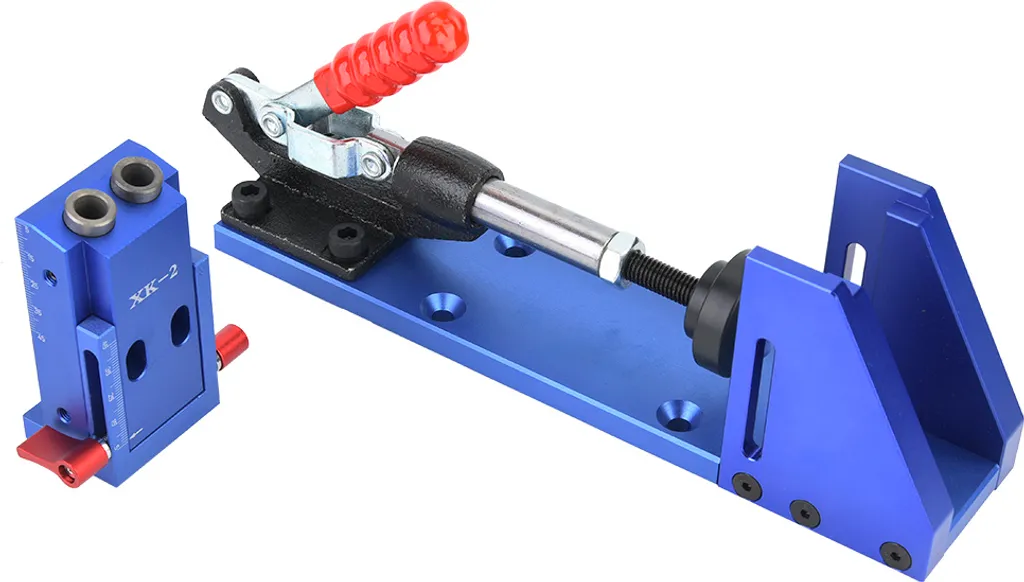 Guide de perçage pour assemblage de meubles avec mèche et pince - 3