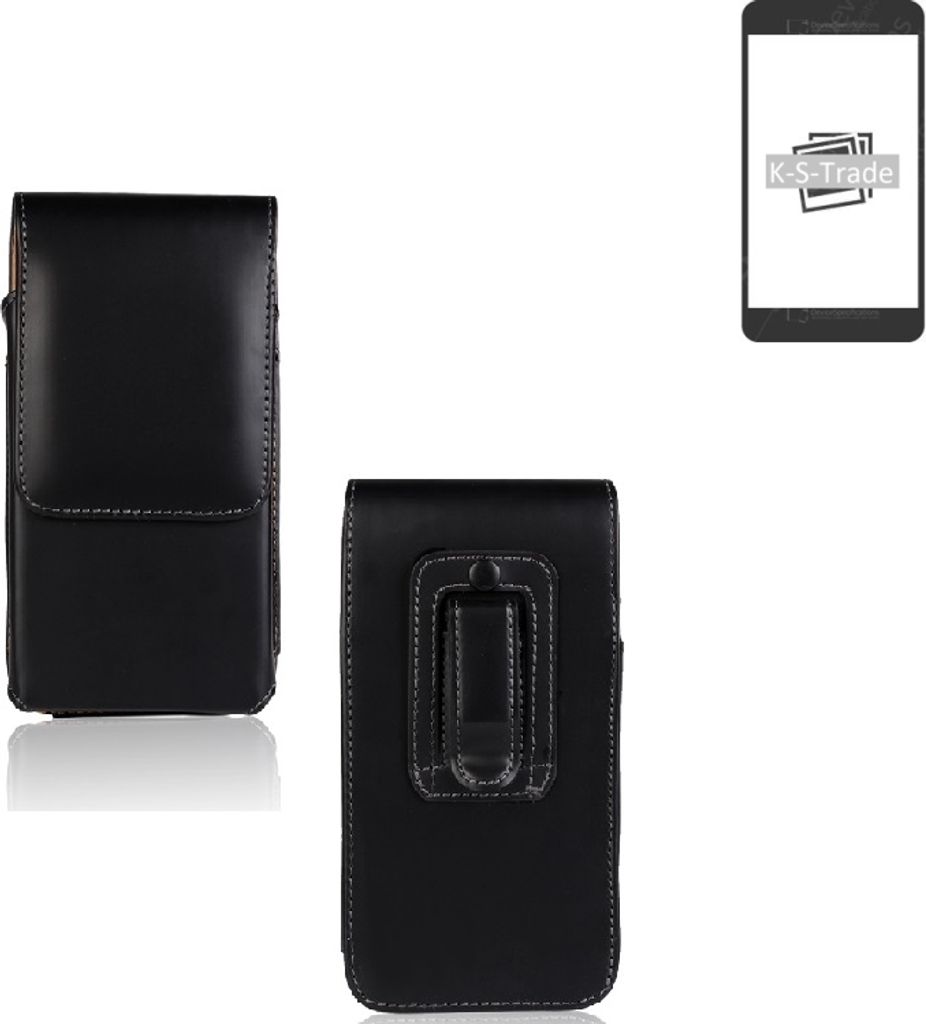 K-S-Trade Gürteltasche für Samsung Galaxy S22 Schutz Hülle Handy Hülle mit Magnetverschluss Holster in schwarz