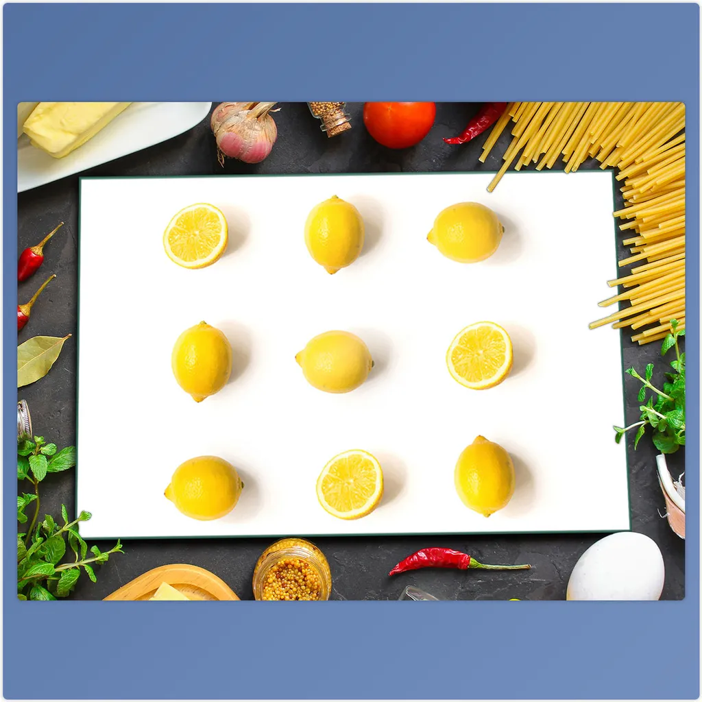 Copri Piano Cottura 80x52 Vetro Temperato Giallo Frutta Universale - 3