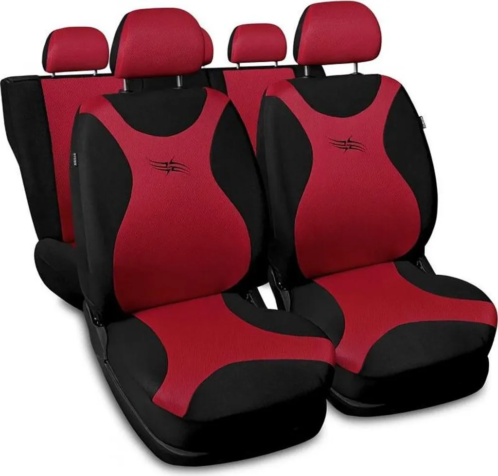 Coprisedili auto Coprisedili auto universali per Chevrolet Captiva Red Turbo - 9