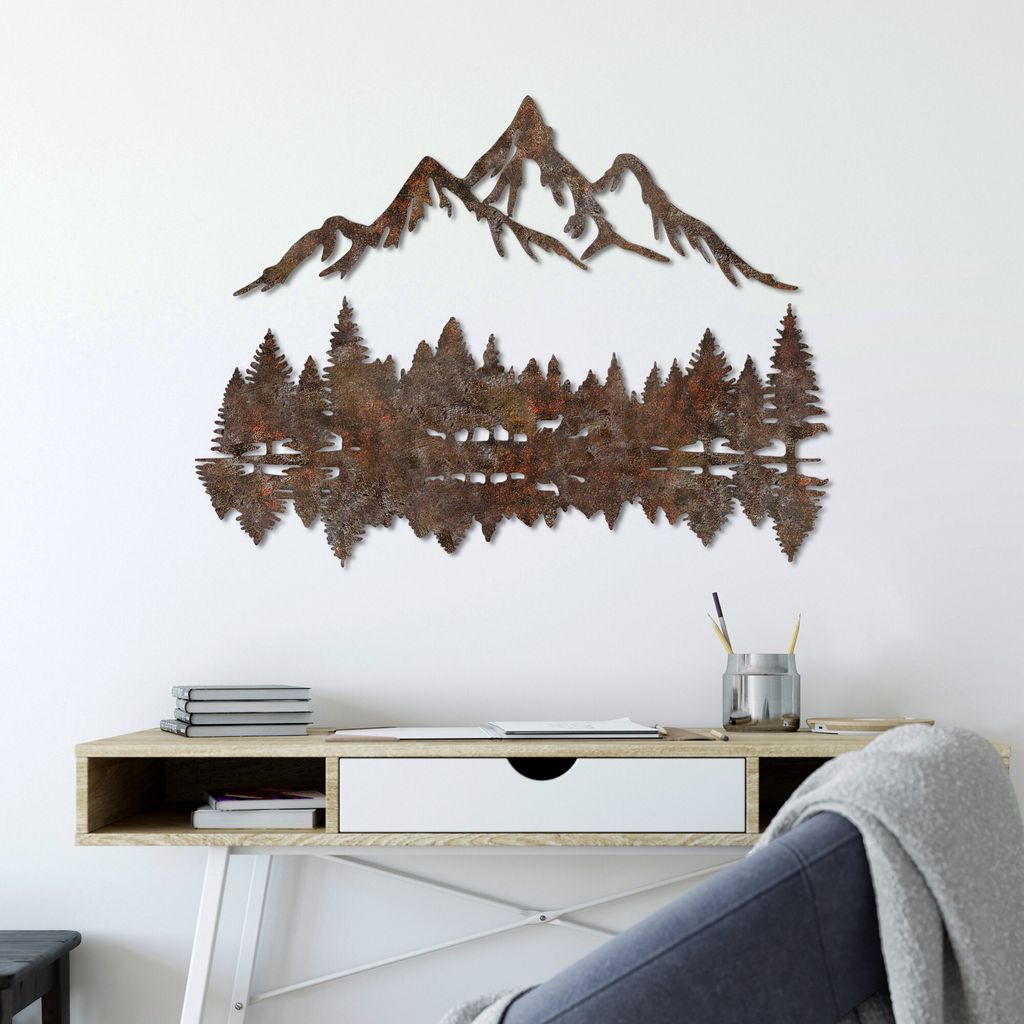 Wallity, Rusty Landscape 2, Wanddeko, Antiquierung, Metall, Produktbild 