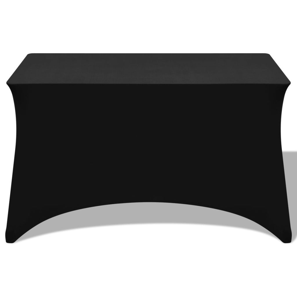 vidaXL Copritavolo elastico 2 pezzi 183 x 76 x 74 cm Nero Immagine del prodotto 
