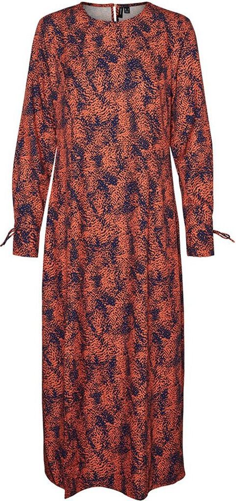 Vero Moda Sia Langarm-midikleid Orange S Frau Orange S
