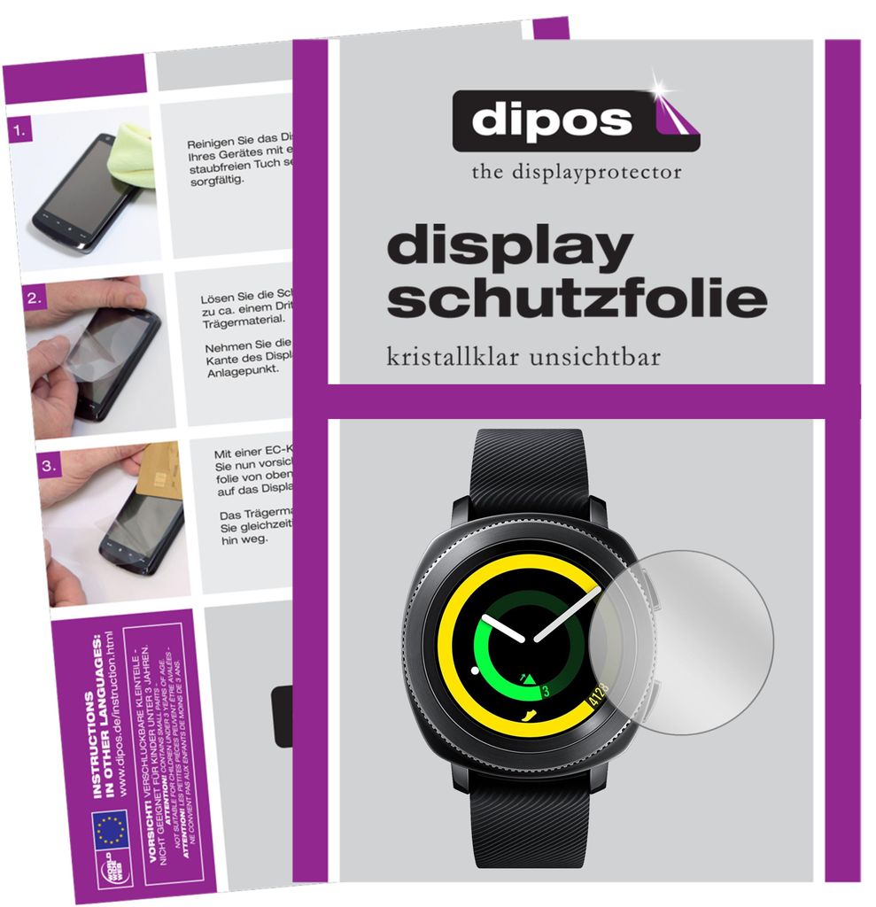 6x Schutzfolie für Samsung Gear Sport R600 klar Produktbild 
