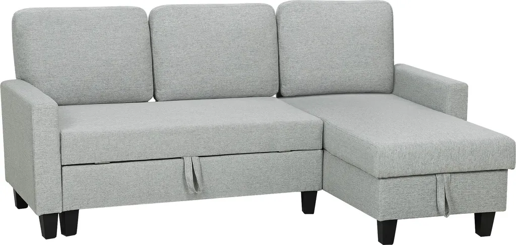 Canapé 3 places d'angle idéal pour petit salon ou bureau avec couchage