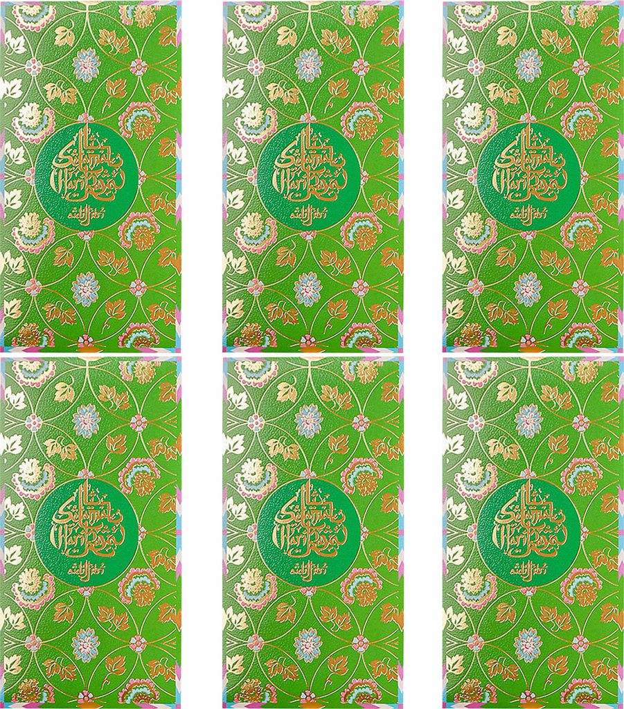6pcs Red Pocket Creative Decrees Green Spring Festival Lucky Money Envelope Hochzeitszubehör-E