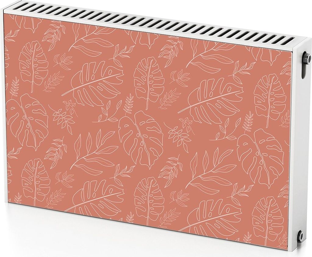 Monstera-Pflanzen – Magnetische Heizkörperabdeckung – 90x60 cm – Magnet Heizkörperabdeckung – 3D Würfel – Heizkörperverkleidung – M...