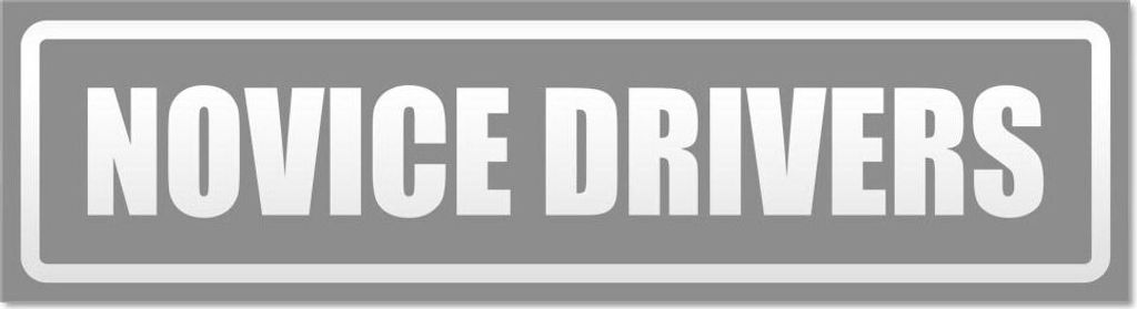 Kiwistar - Autoaufkleber - Grau - 45 x 12 cm - Novice Drivers invertiert - Hinweis Aufkleber Sticker für Auto, Kfz, Fahrrad, PKW, LKW