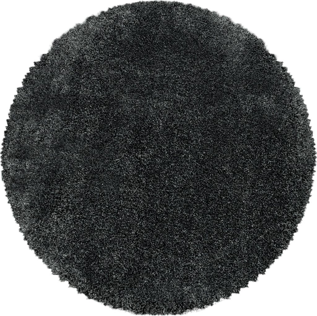 Fluffy Shaggy teppich hochflor rund Ø 200cm grau