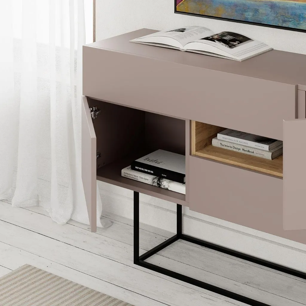 Buffet compact Titan : Rangez tout votre salon sans encombrer