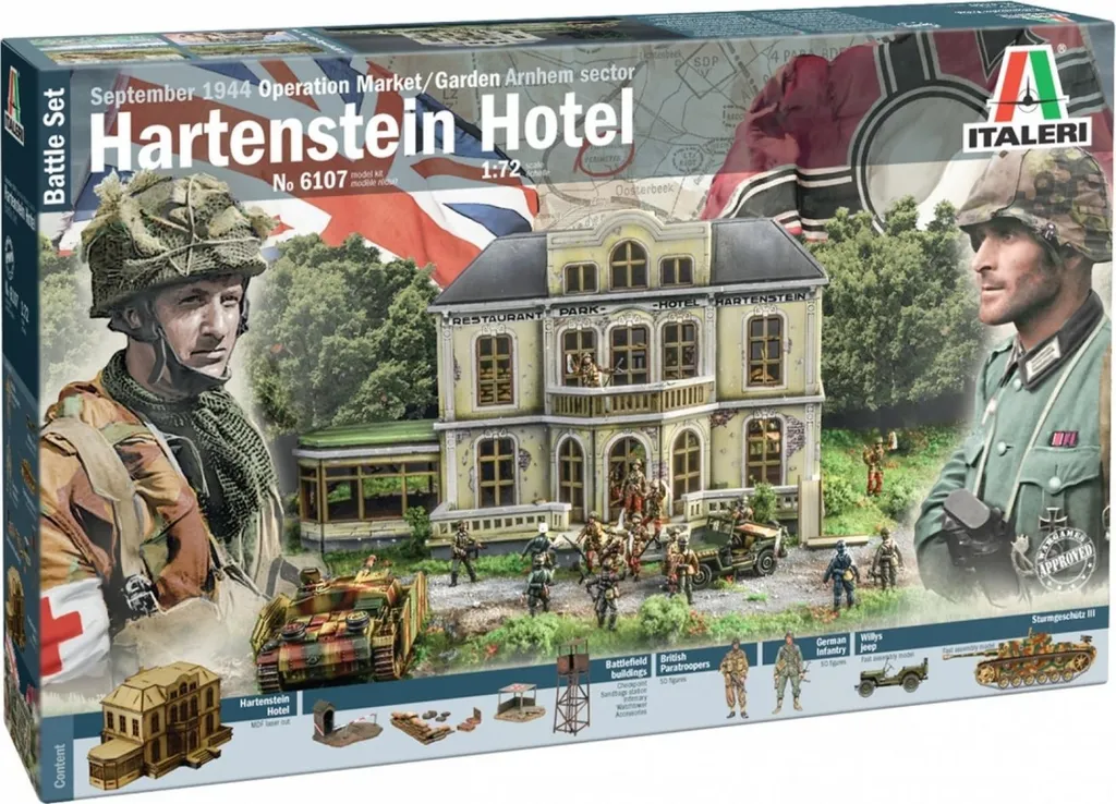 Réussir son décor Market Garden 1:72 : Kit Maquette Hotel Hartenstein 6107