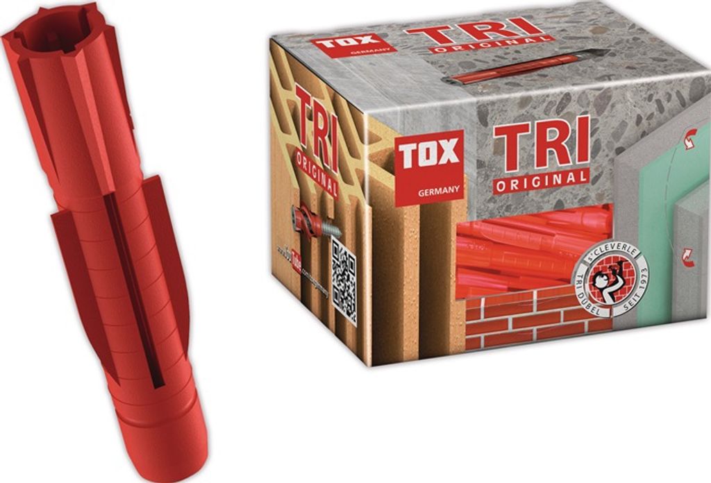 TOX Tri, Príchytka do steny, Betón, Červená, Nemecko, 6 mm, Obrázok produktu 