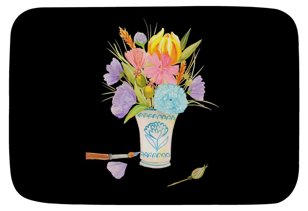 Mr. & Mrs. Panda Badematte Blumenvase - Geschenk, teppich Produktbild 
