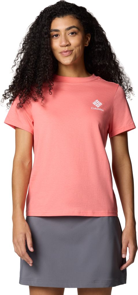Columbia Rolling Bend Graphic SS Tee 2120021686, T-Shirt, Damen, Rosa
