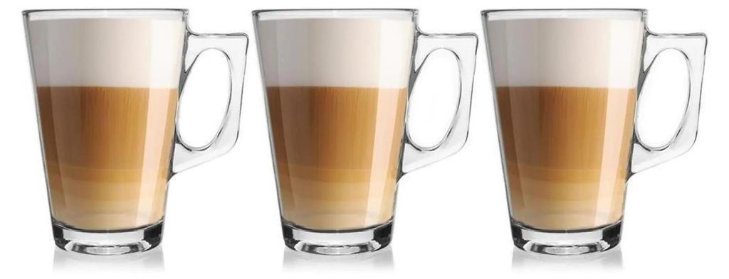 Sada 3 šálok na kávu/čaj Excellent Houseware, sklo, 7,5x11 Obrázok produktu 