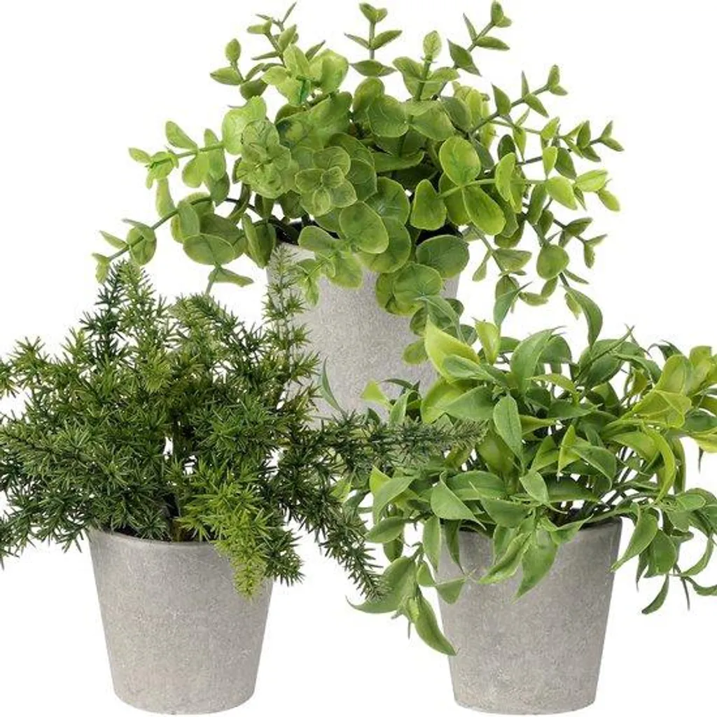 Plantes artificielles réalistes eucalyptus et aromates aspect naturel