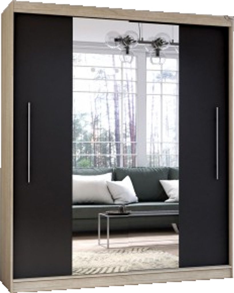Innovativer Schiebetürenschrank, Kleiderschrank mit Schiebetüren, Wohnzimmerschrank, Flurschrank, ideal für das Schlafzimmer, hoher Nutzungskomf...