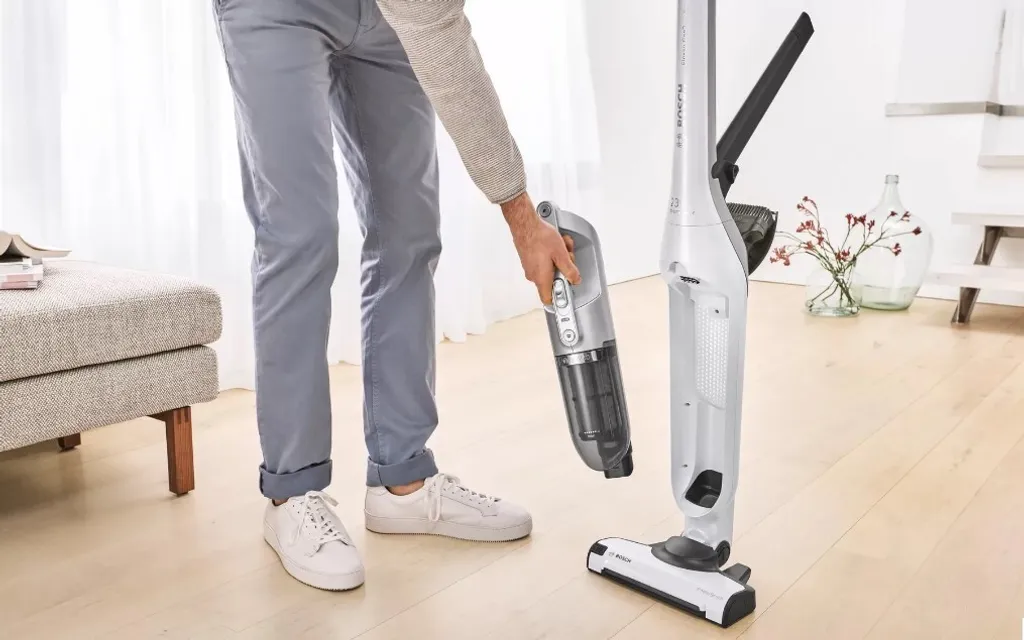 Aspirateur Balai Bosch Sans Sac Multifonction 2 en 1 Série 4 Blanc - 10