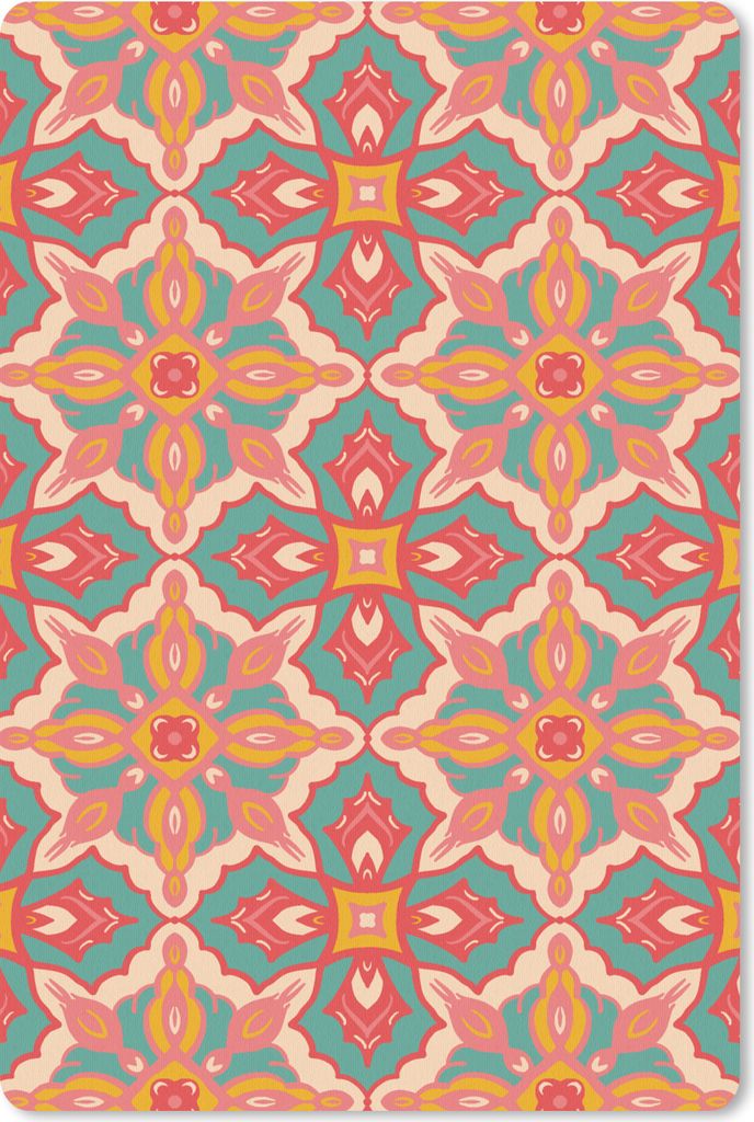 MuchoWow Mauspad Mousepad Muster - Hippie - Orange 18x27 cm - Mousepads - Maus Mat - Pad - Mausunterlage