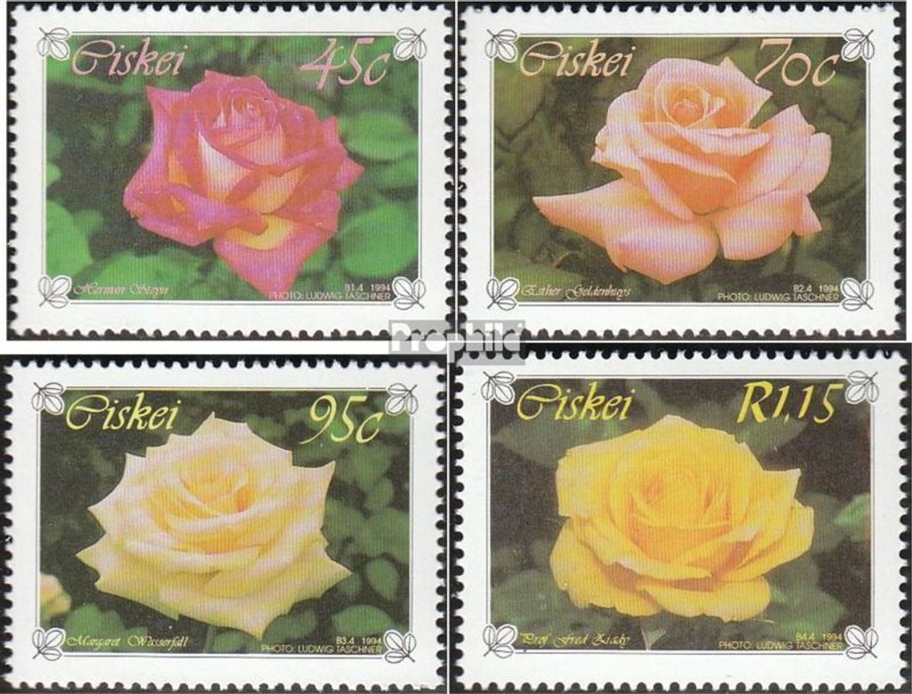 Briefmarken Südafrika - Ciskei 1994 Mi 250-253 (kompl.Ausg.) FDC Rosen