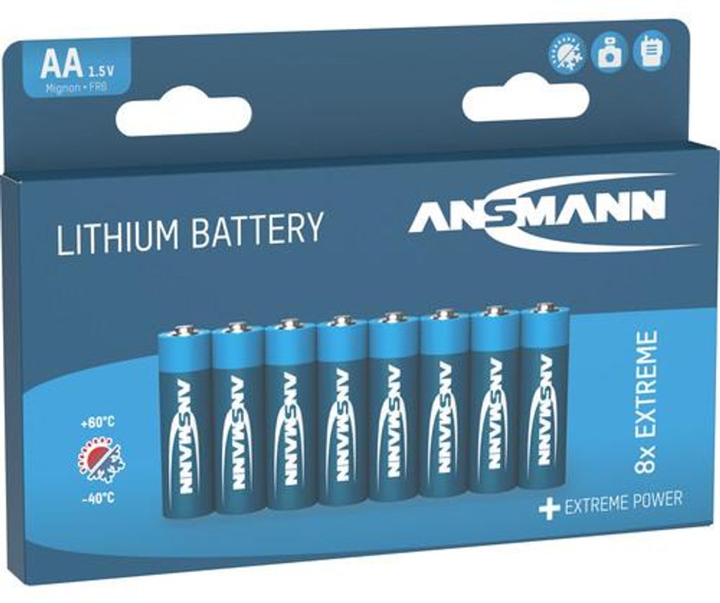 ANSMANN 1512-0012 Lithium Batterie Mignon AA, 8er-Pack Produktbild 