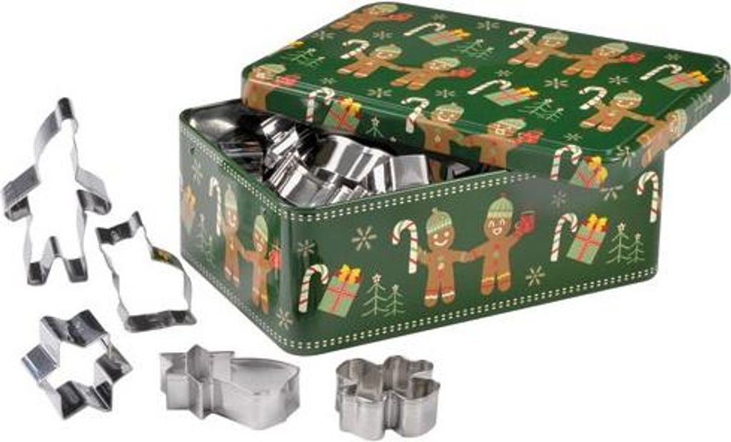Metallbox 25 Ausstechformen - Kekse - Patisse