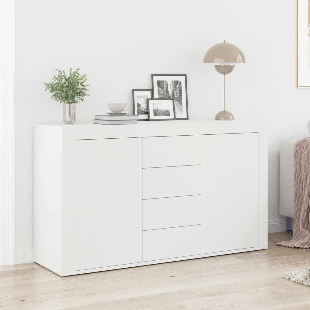 vidaXL Komoda, biela, 120 x 36 x 69 cm, drevotrieska Obrázok produktu 