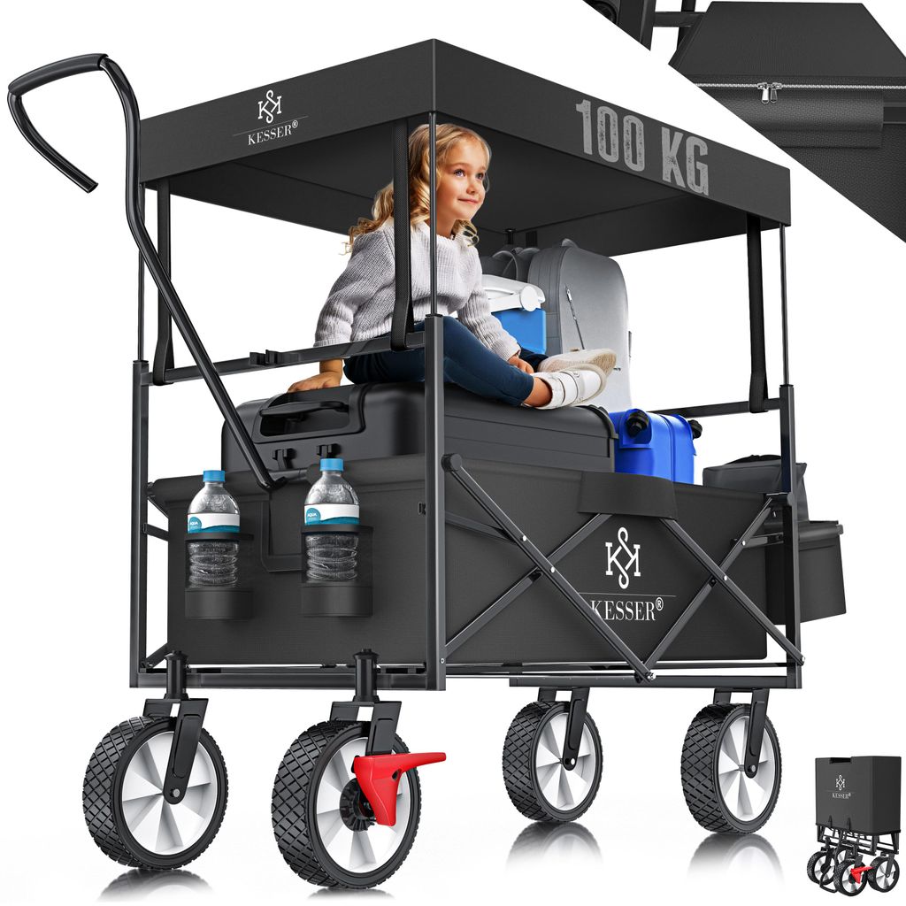 Chariot pliable KESSER® avec toit | Chariot de transport, Image du produit 