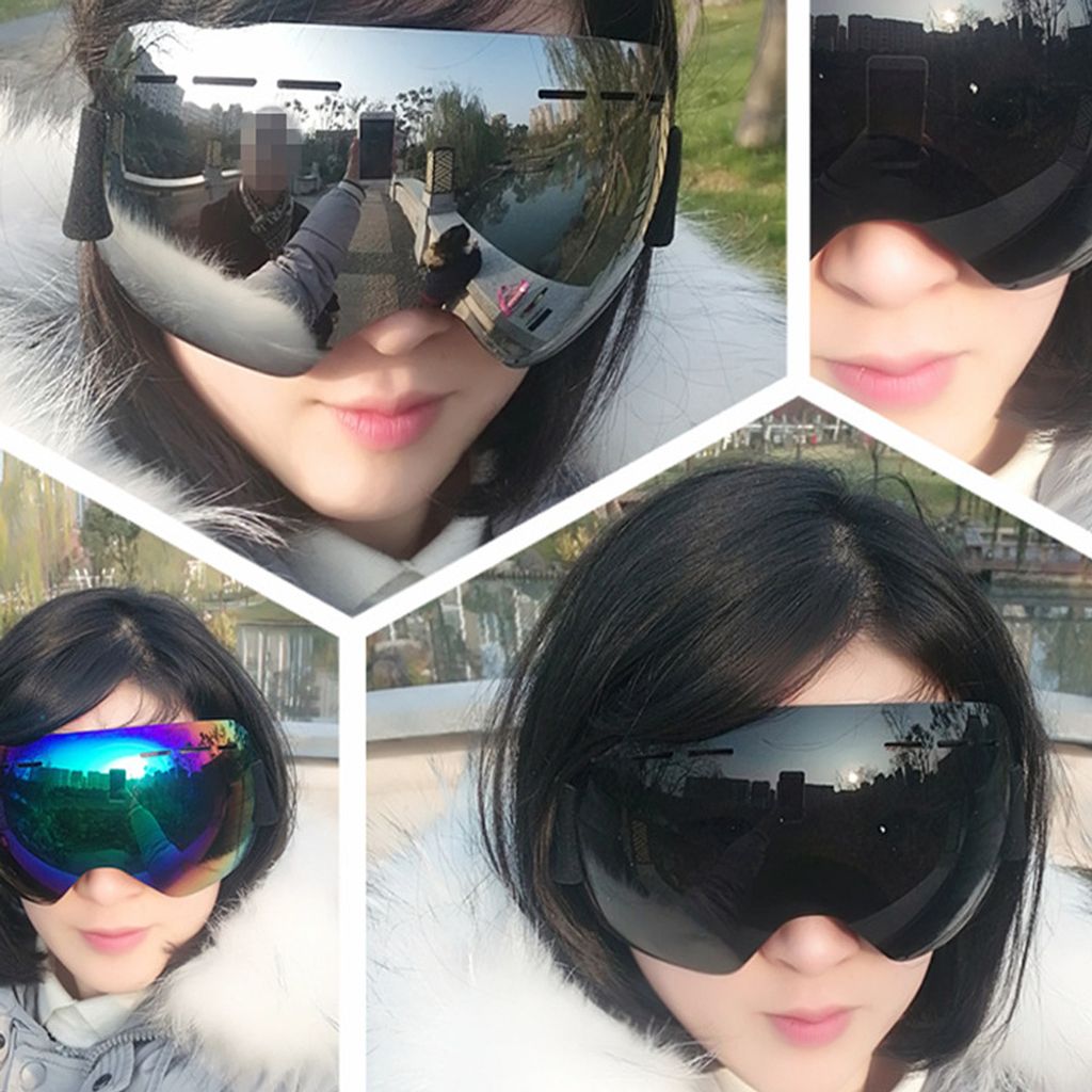 Hengrongshen Skibrille - Antibeschlag Mit Abnehmbaren Linsen & UV400 Schutz