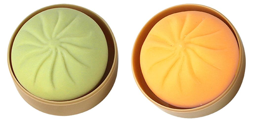 2 Stück Spielzeug-Dampfbrötchen mit Dampfgarer, Stressabbau-Knödel, sensorisches Quetschspielzeug, langsam aufsteigender Stressball, Entspannung...