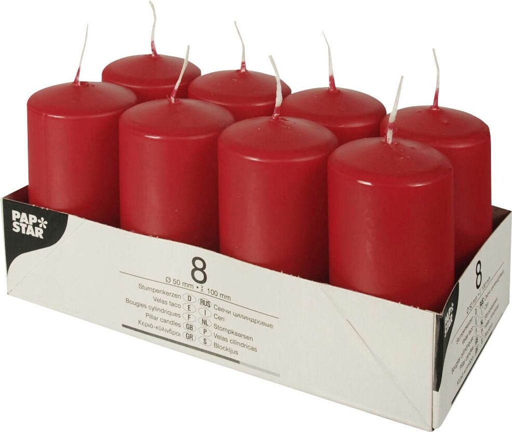 PAPSTAR 17987 8x Kerzen rot Image du produit 