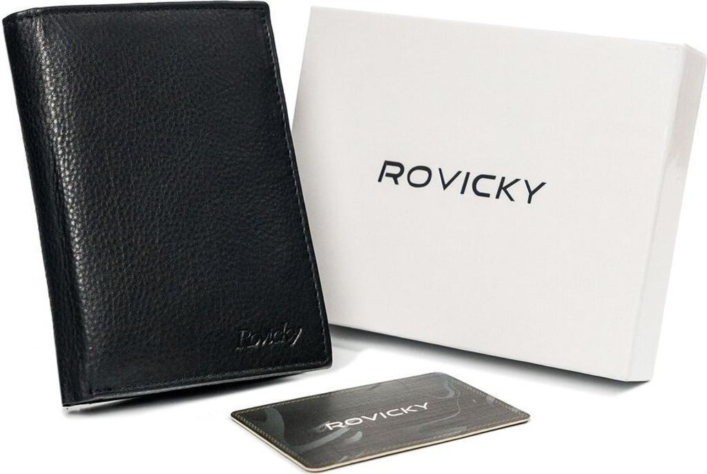 Rovicky Portemonnaie aus Leder für Männer Delgrec schwarz One size