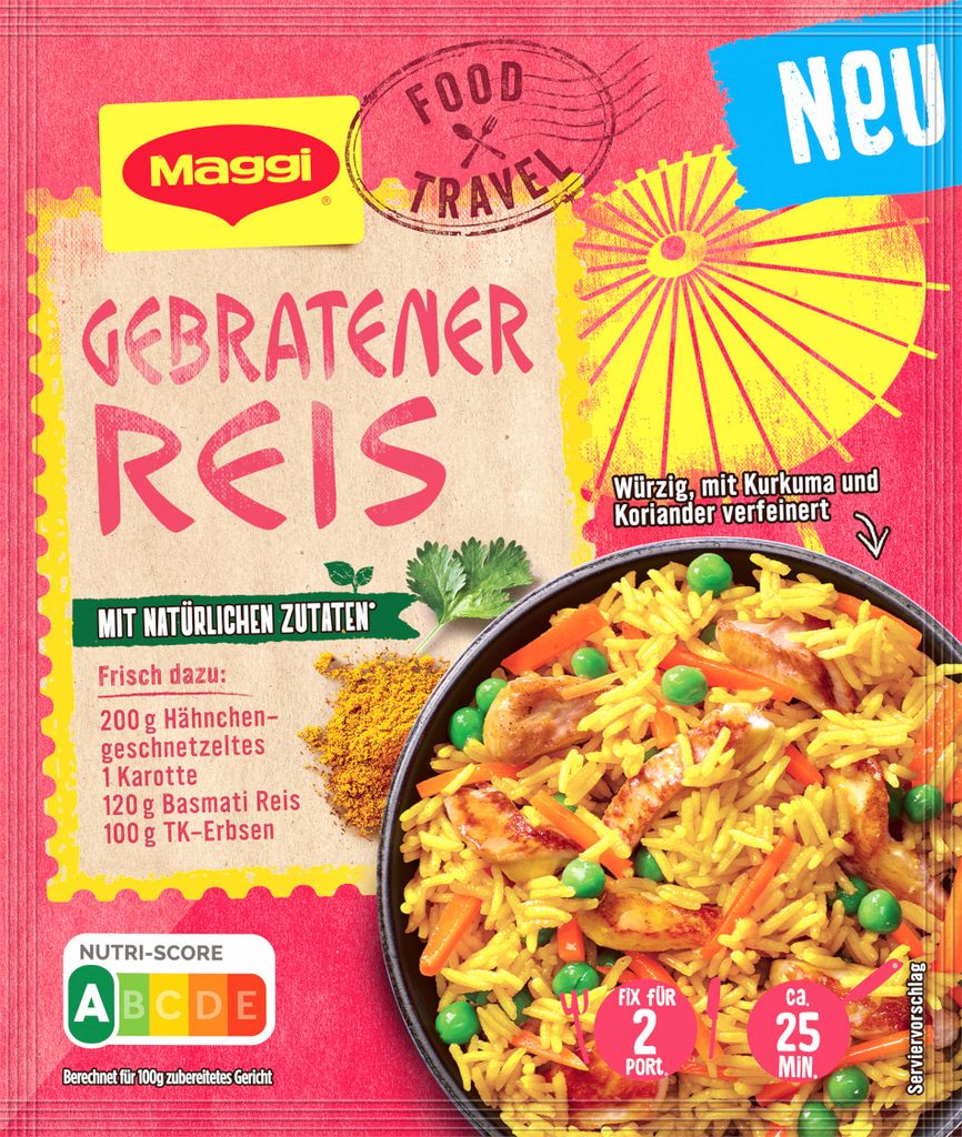 Maggi Food Travel Fix Gebratener Reis Nasi Goreng Packung Produktbild 