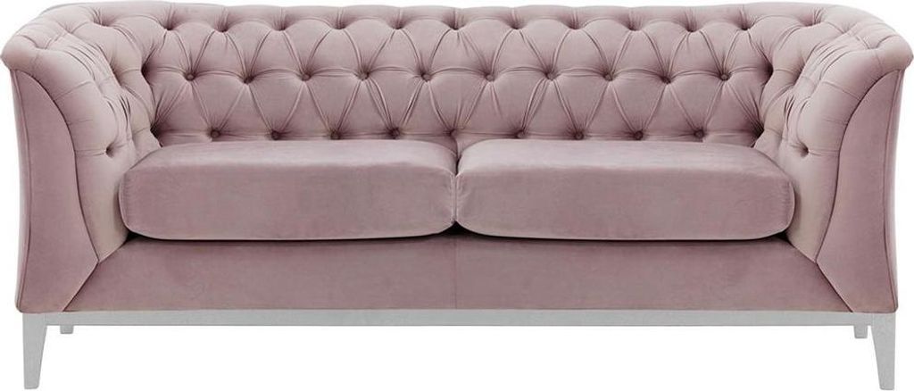 Zweisitzer-Sofa Chesterfield Modern Wood-Velluto 14-weiß