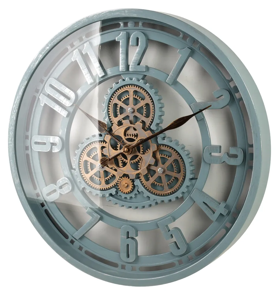 Horloge Ramsey en métal multicolore 50 cm, design géométrique moderne - 4