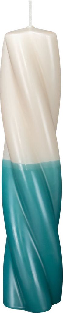 Kerzen Elegant Twist Seegrün-Creme 200 x Ø 40 mm, 1 Stück