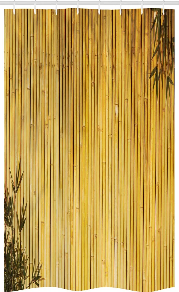 Tenda Doccia Zen 120x180 ABAKUHAUS Giallo Natura Foglie