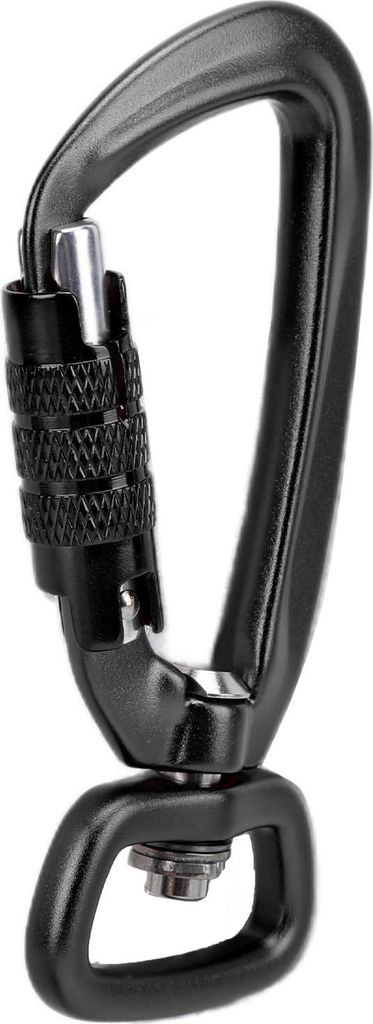 Carabiner Clip Auto Locking Square Bottom 360 Rotationshakenzubehör für Hunde -Leine -Hängematten -Rucksacksblack