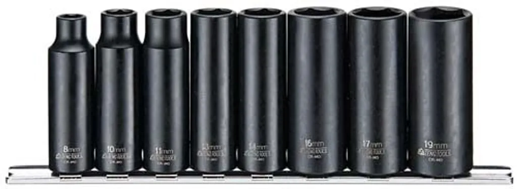 Coffret de Douilles à Choc 1/2 Longues Impact Socket Set 9126 10 Pcs