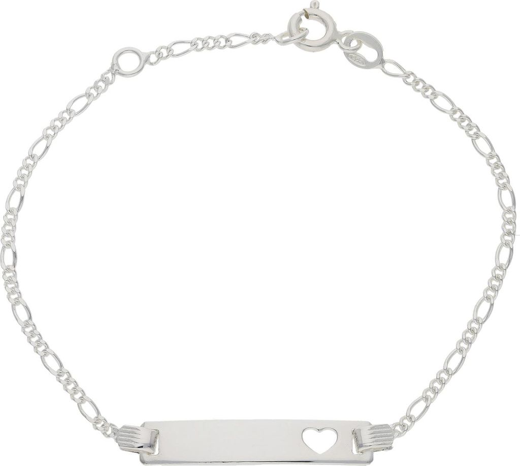 Gravur Armband Damen und Kinder JL48-03-0095 mit Herz JuwelmaLux Silber 925 18 cm lang