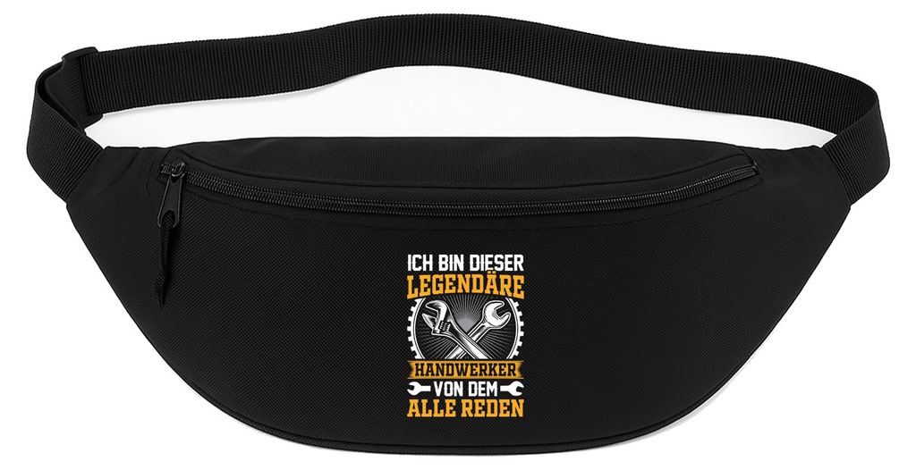 Huuraa Bauchtasche Ich bin dieser legendäre Handwerker von dem alle reden 2,5 Liter Black Polyester Crossbody Bag Geschenkidee