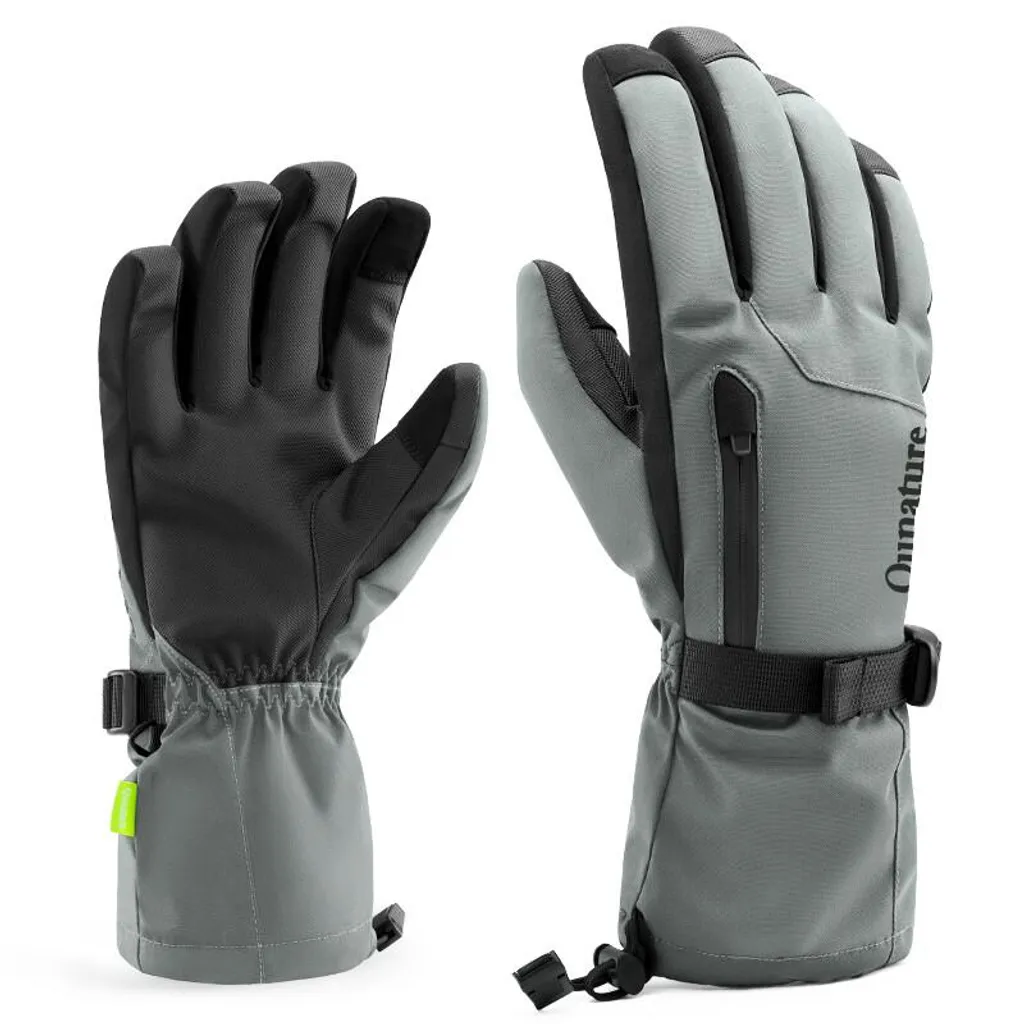Gants chauds coupe-vent avec doublure polaire pour sports d'hiver