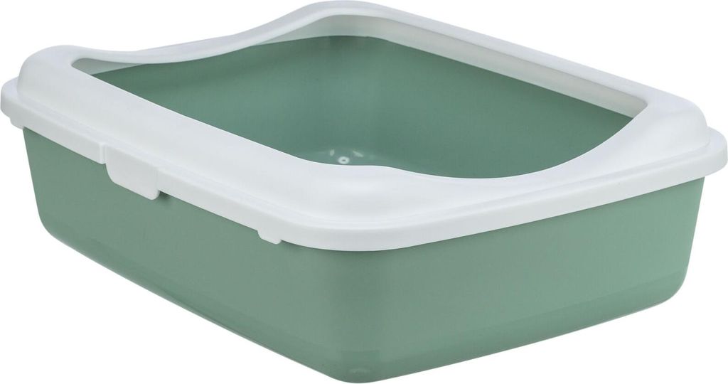 TRIXIE Katzentoilette Classic - salbei/weiß - 37 × 15 × 48 Produktbild 
