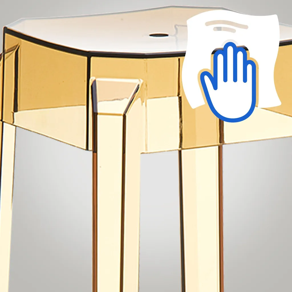 Sgabello da Bar CLP Fox Ambra: Plastica di Design per Esterno e Interno - 6