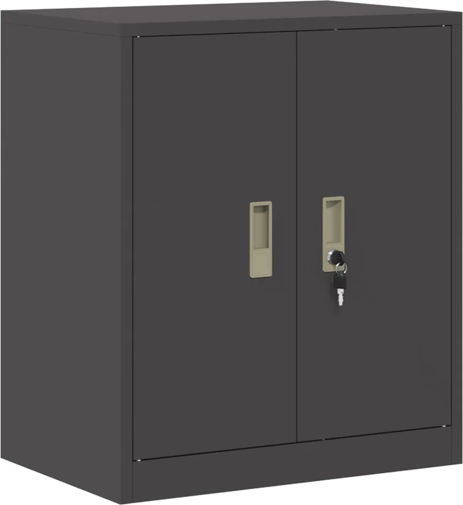 Armadietto vidaXL Nero 60x40x70 cm - Mobile Acciaio Multiuso Economico
