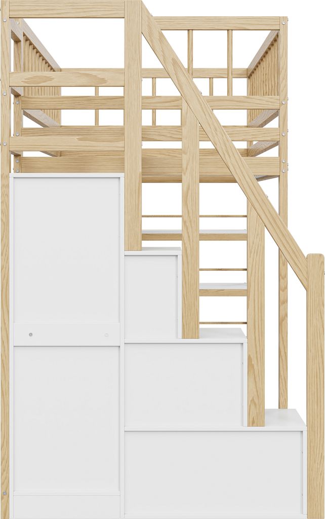 Patrová postel Flieks 90x200 cm se skříní, dětská postel s Obrázek produktu 7