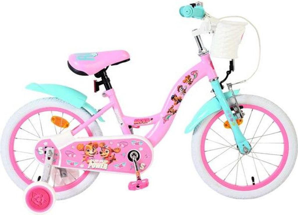 Paw Patrol Kinderfahrrad - Mädchen - 16 Zoll - Rosa Produktbild 